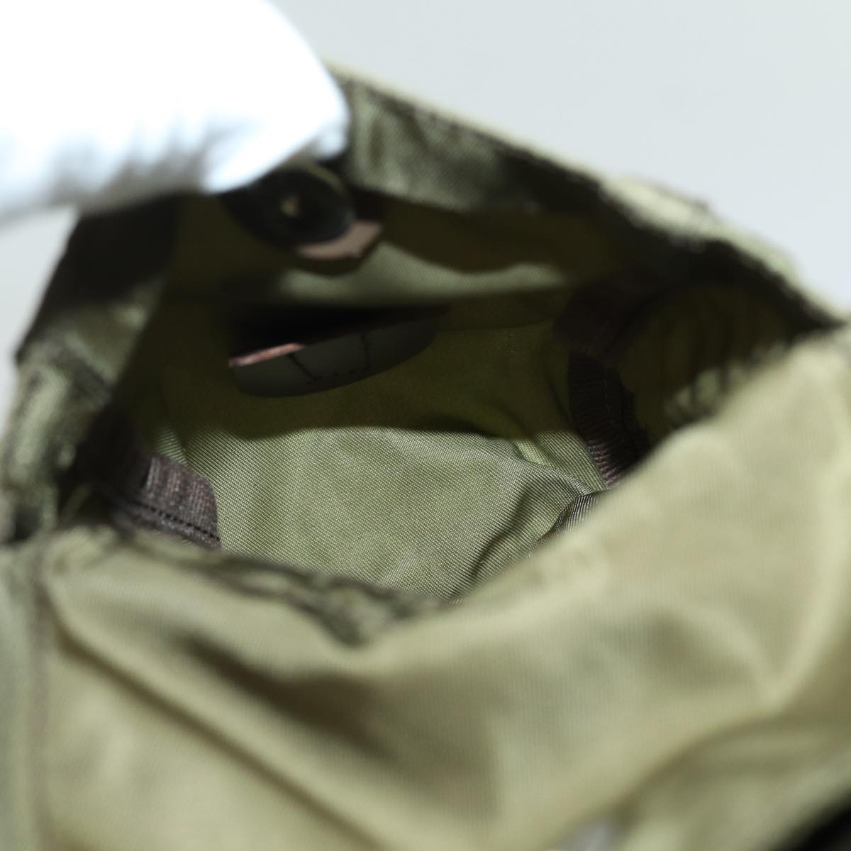 PRADA Shoulder Bag Nylon Khaki Auth 78808