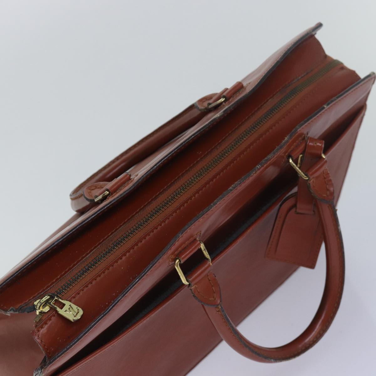 LOUIS VUITTON Epi Riviera Hand Bag Brown M48183 LV Auth 79047