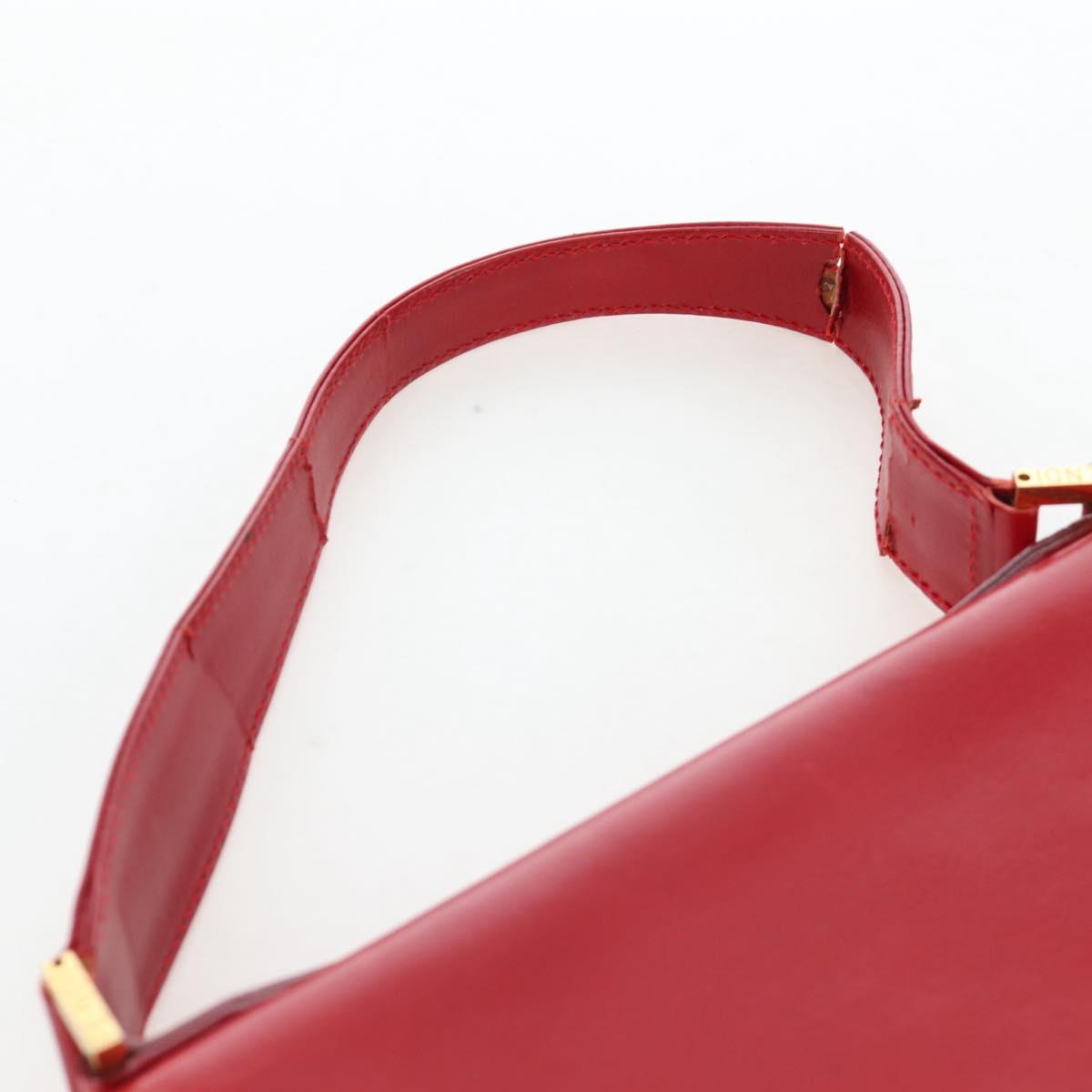FENDI Hand Bag Leather Red Auth 79213