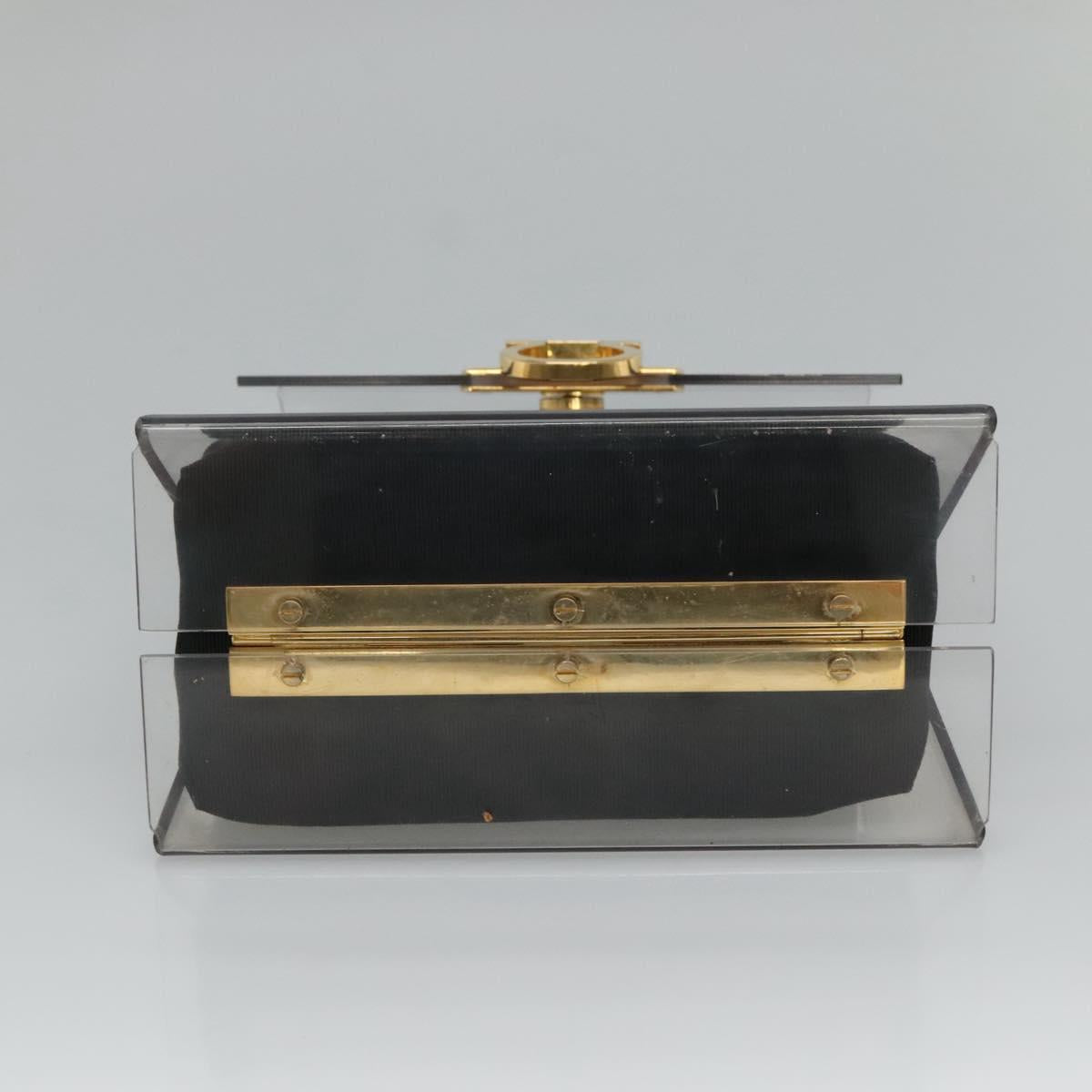 Salvatore Ferragamo Gancini Hand Bag plastic Clear Auth 79216