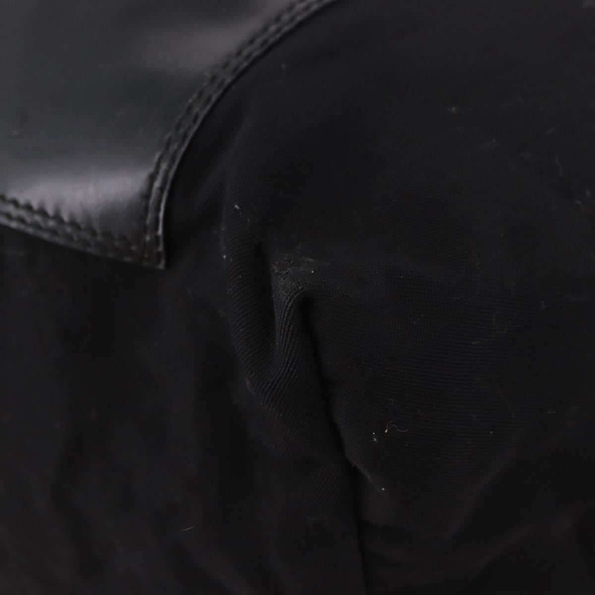 GUCCI Tote Bag Leather Canvas Black 019 2058 Auth 79287