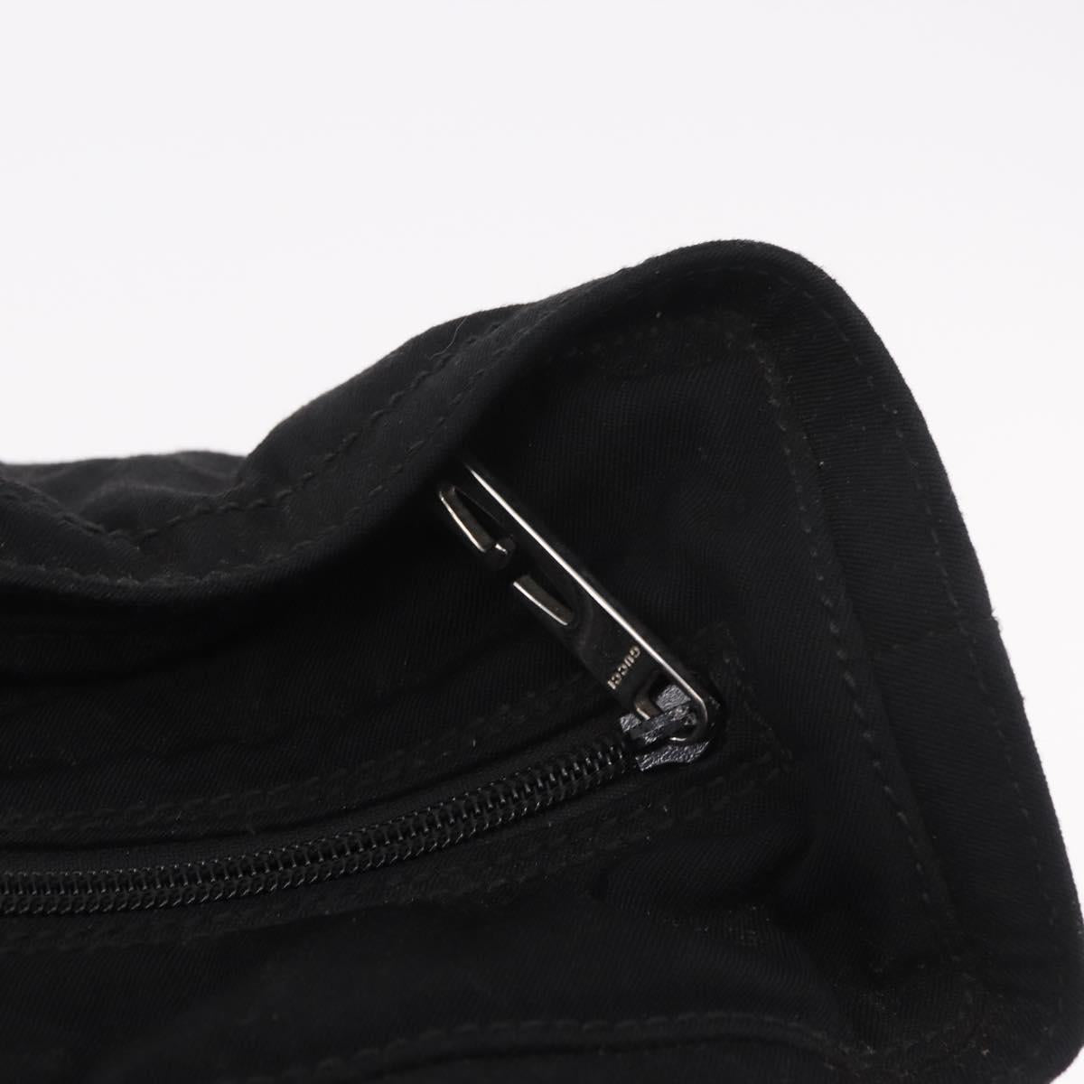 GUCCI Tote Bag Leather Canvas Black 019 2058 Auth 79287