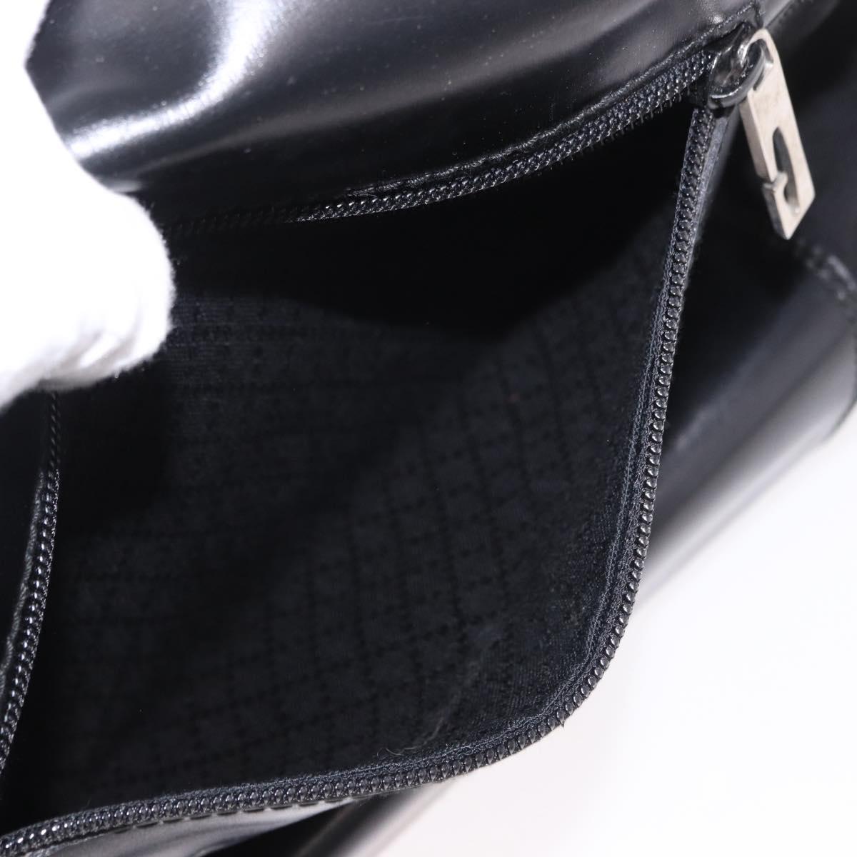 GUCCI Tote Bag Leather Canvas Black 019 2058 Auth 79287