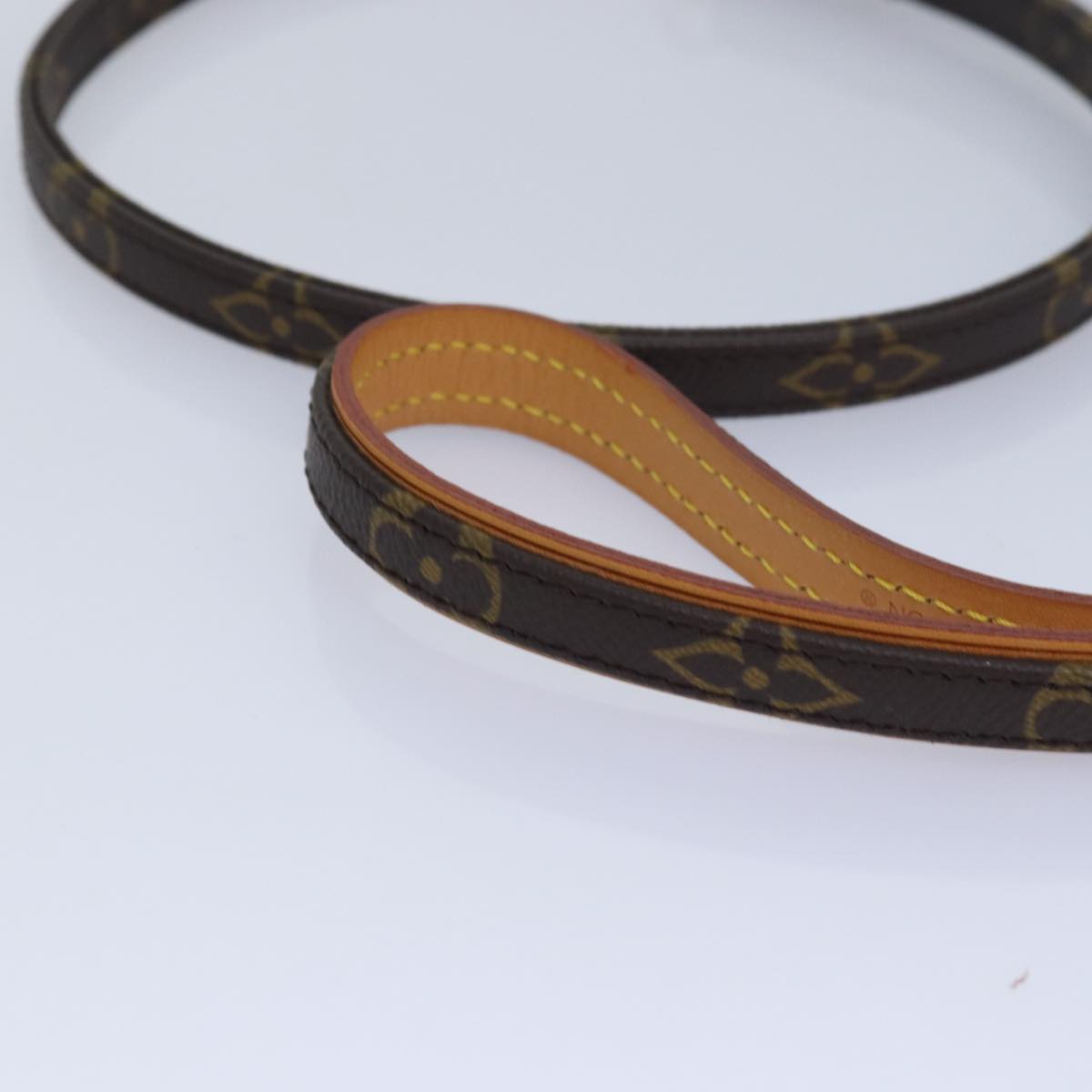 LOUIS VUITTON Monogram Less Baxter MM Dog Leash M58056 LV Auth 79348