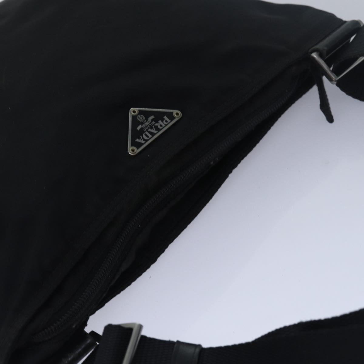 PRADA Shoulder Bag Nylon Black Auth 79556