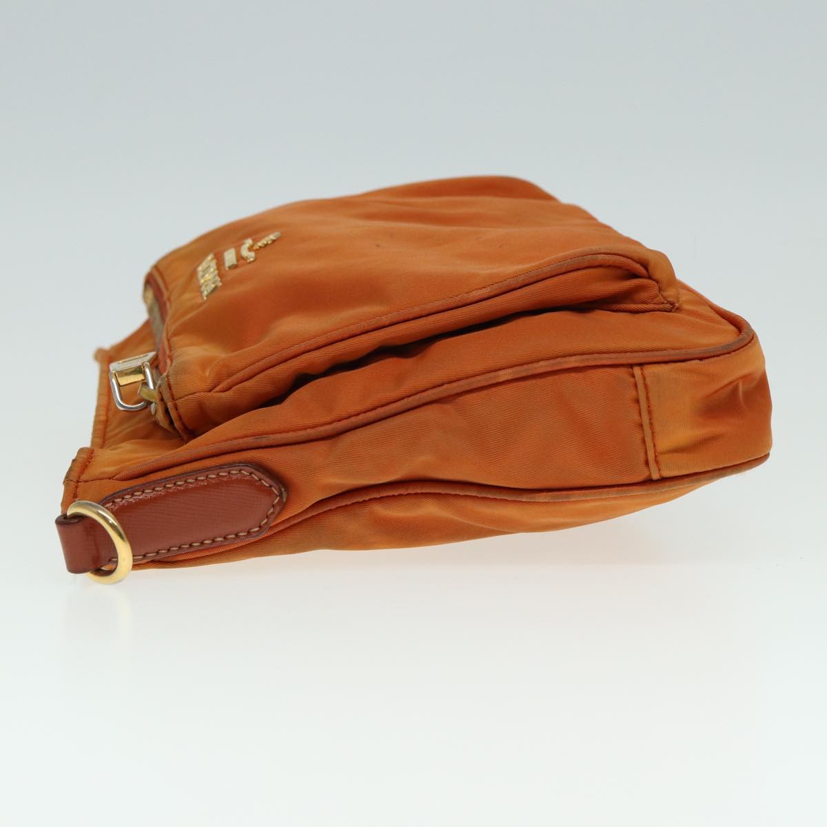 PRADA Shoulder Bag Nylon Orange Auth 79767