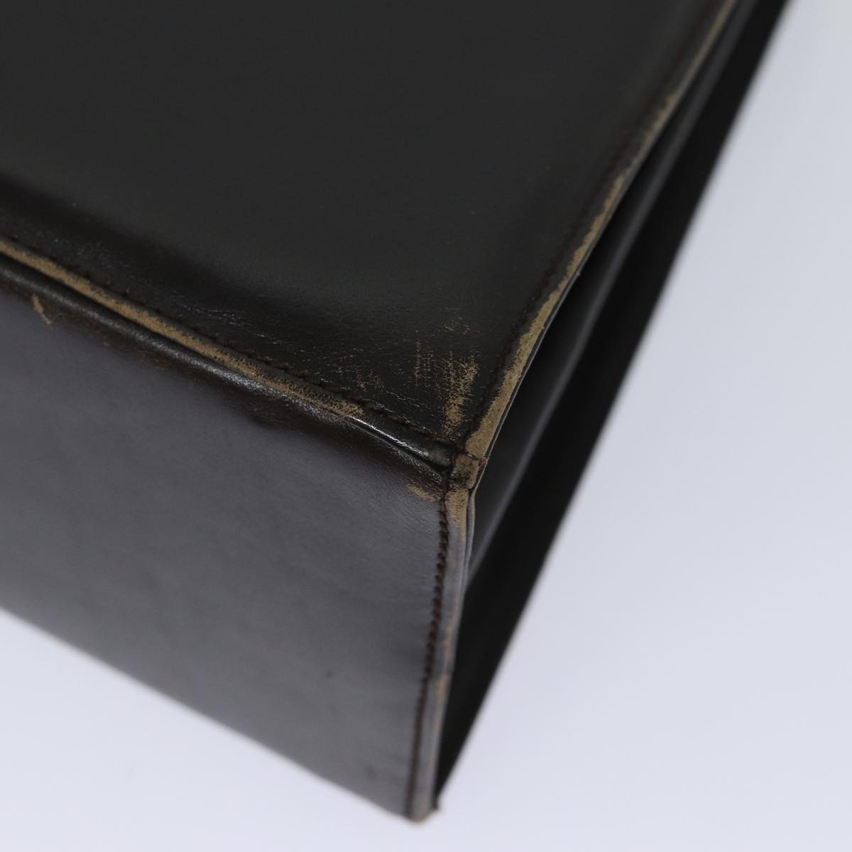 Salvatore Ferragamo Gancini Hand Bag Leather 2way Brown Auth 79812