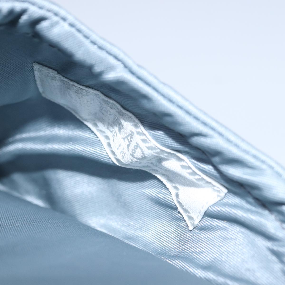 PRADA Room Shoes & Pouch Nylon Light Blue Auth 79894V