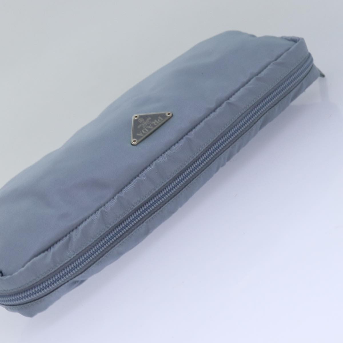 PRADA Room Shoes & Pouch Nylon Light Blue Auth 79894V
