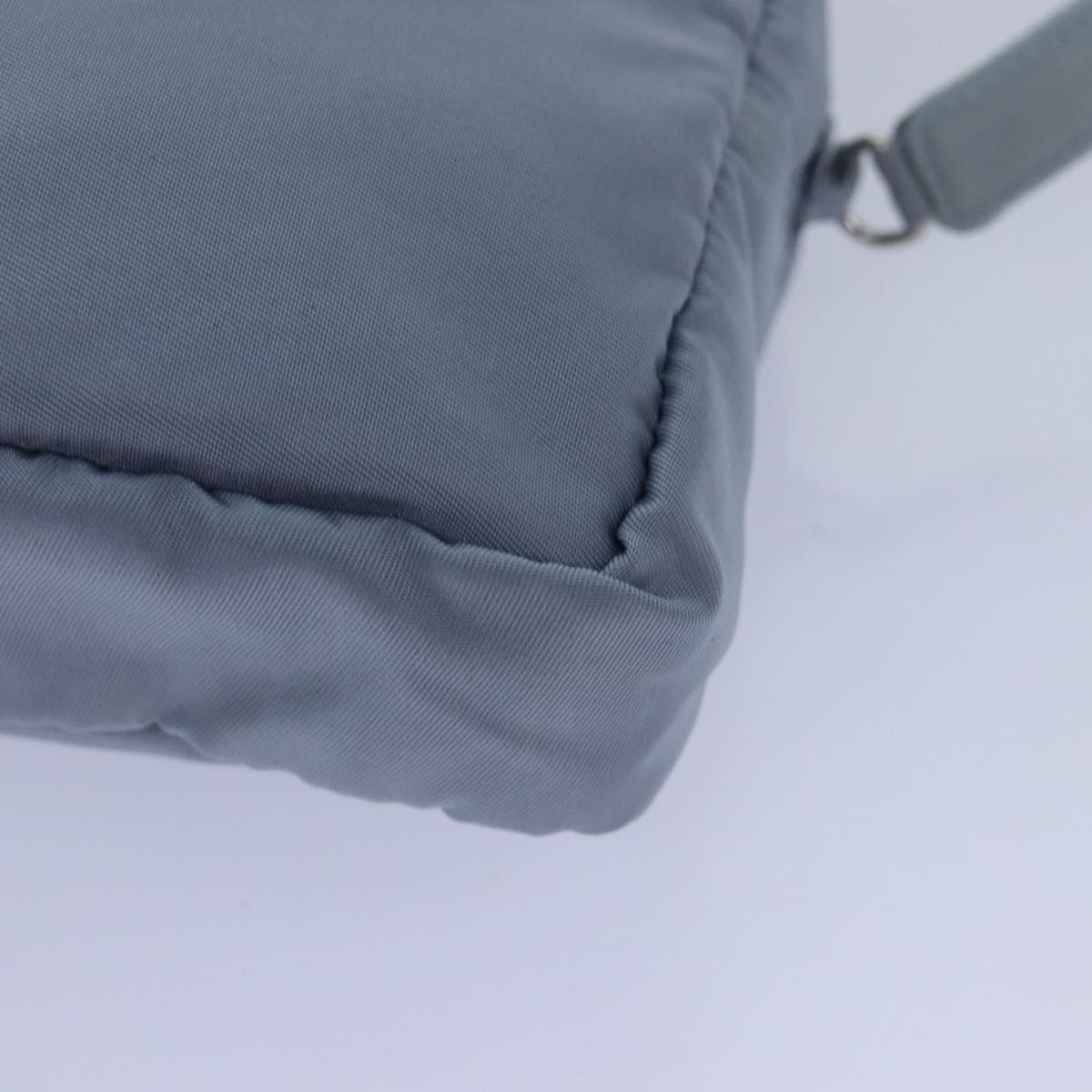 PRADA Room Shoes & Pouch Nylon Light Blue Auth 79894V