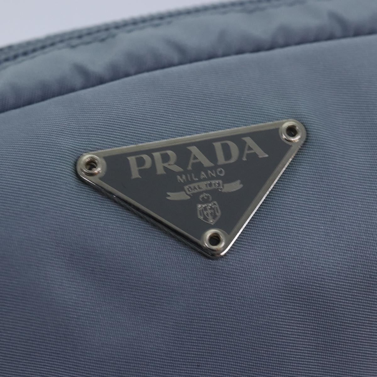 PRADA Room Shoes & Pouch Nylon Light Blue Auth 79894V