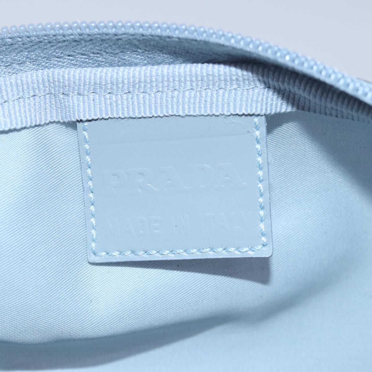 PRADA Room Shoes & Pouch Nylon Light Blue Auth 79894V