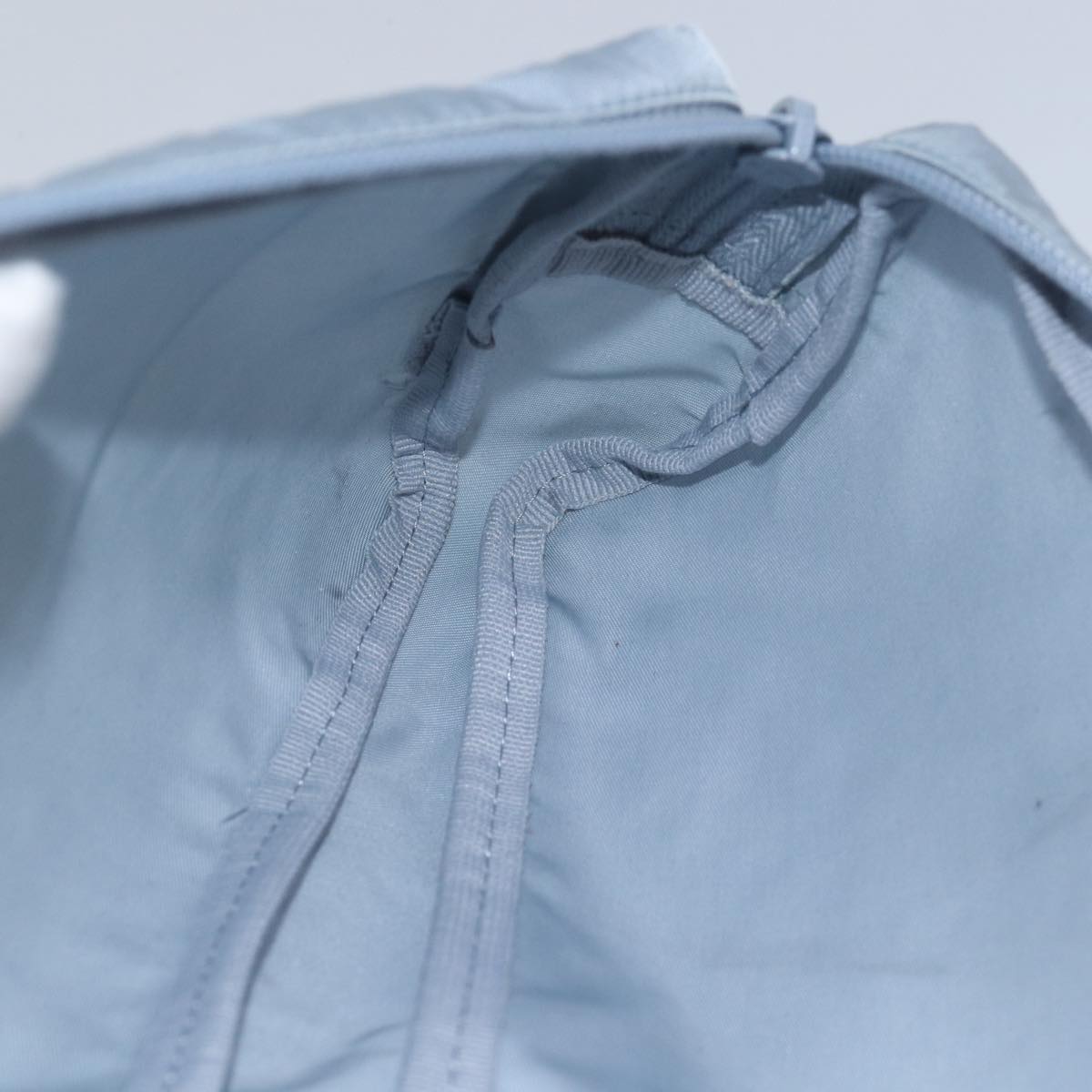 PRADA Room Shoes & Pouch Nylon Light Blue Auth 79894V