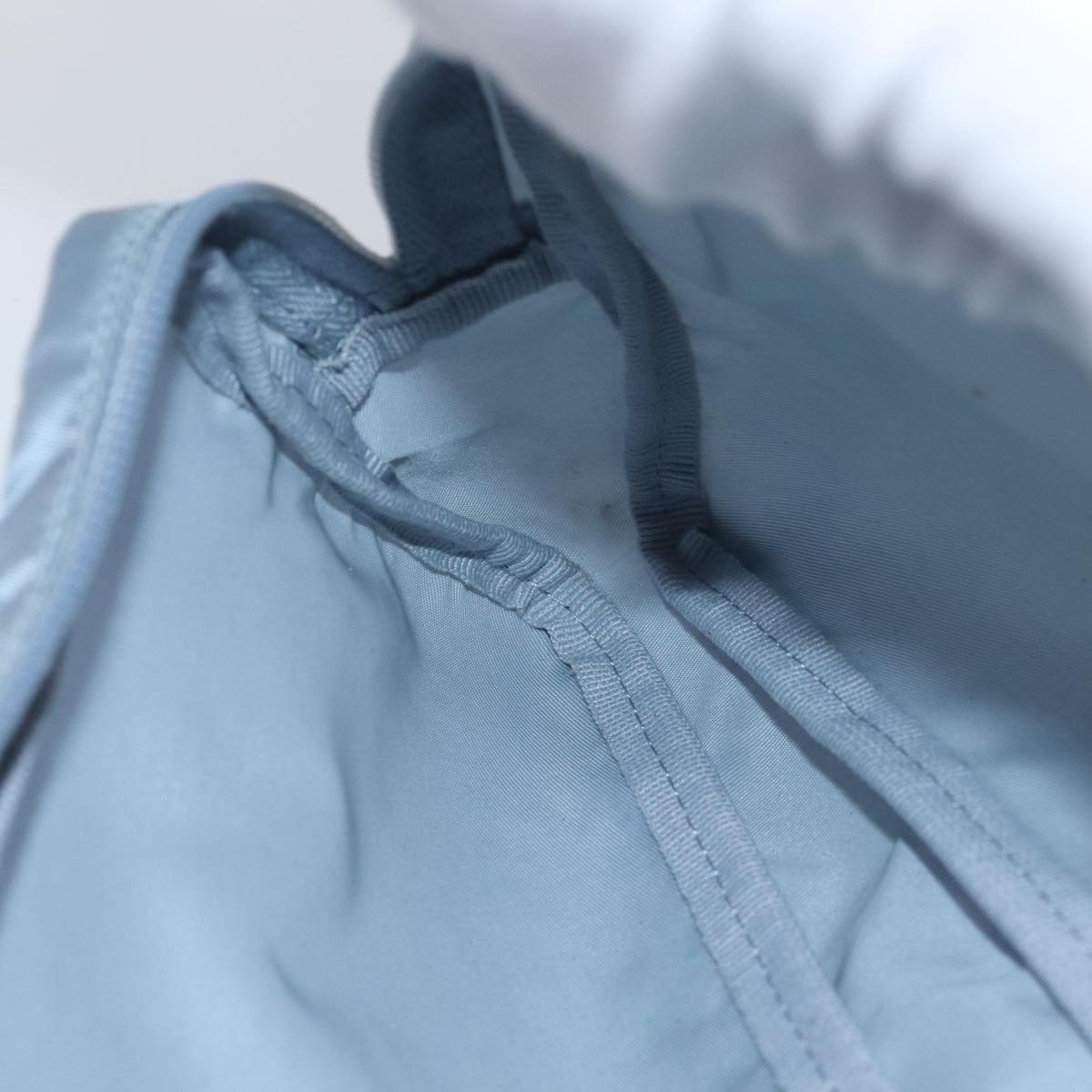 PRADA Room Shoes & Pouch Nylon Light Blue Auth 79894V