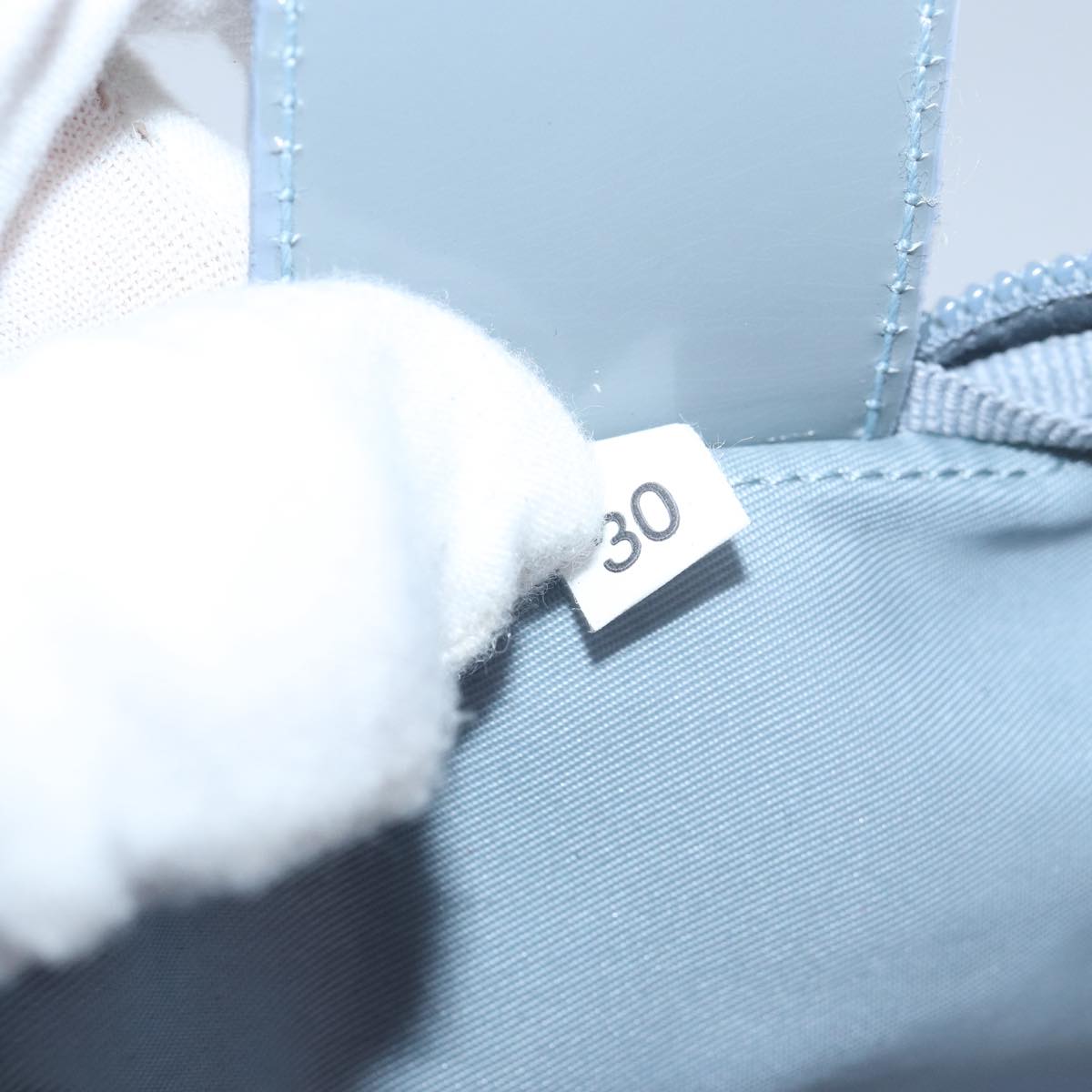 PRADA Room Shoes & Pouch Nylon Light Blue Auth 79894V