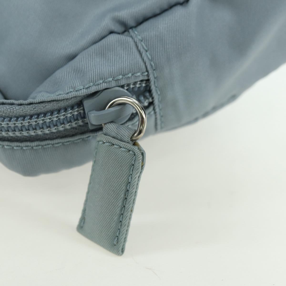 PRADA Room Shoes & Pouch Nylon Light Blue Auth 79894V