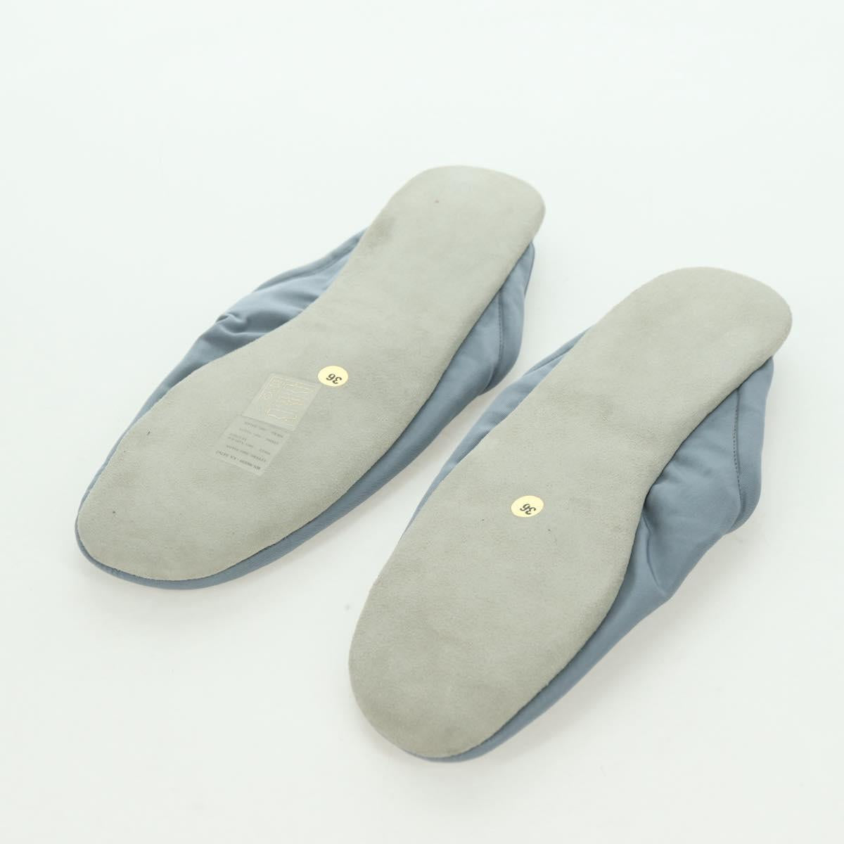 PRADA Room Shoes & Pouch Nylon Light Blue Auth 79894V