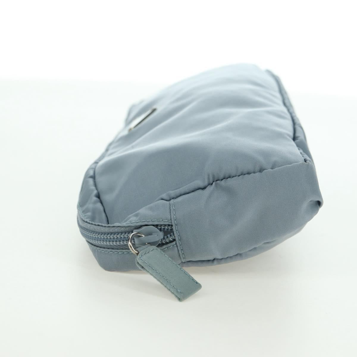 PRADA Room Shoes & Pouch Nylon Light Blue Auth 79894V
