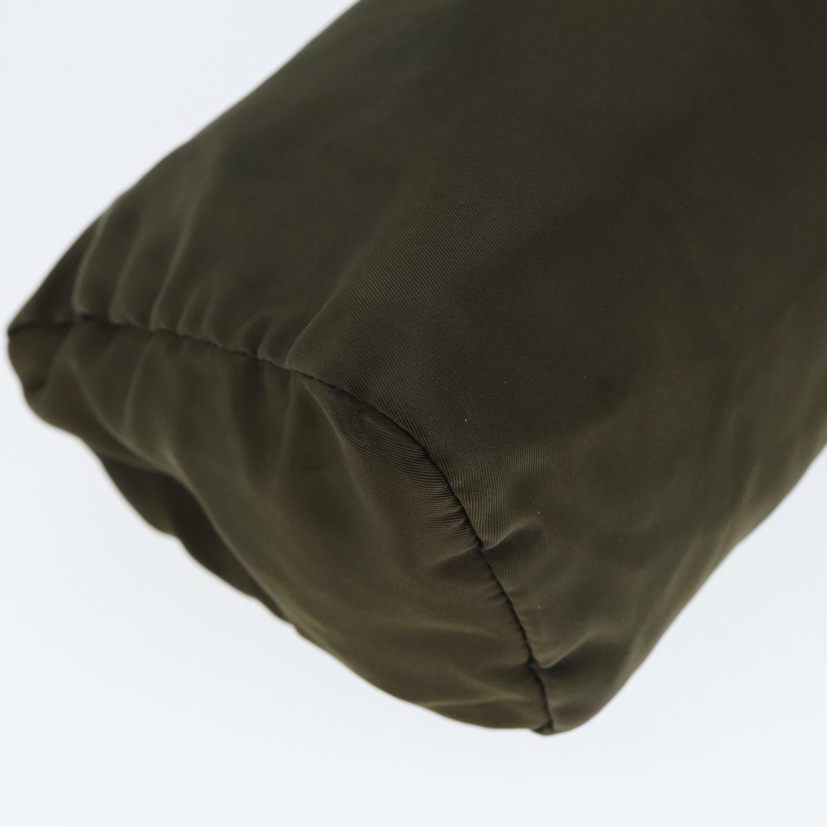 PRADA Pouch Nylon Khaki Auth 80183