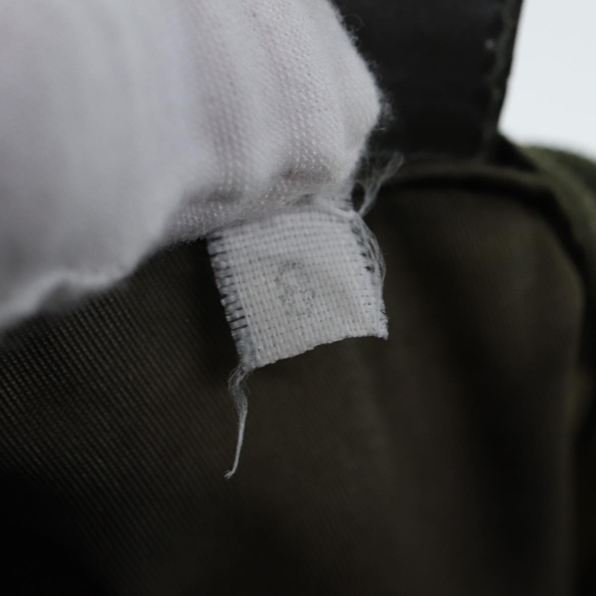 PRADA Pouch Nylon Khaki Auth 80183