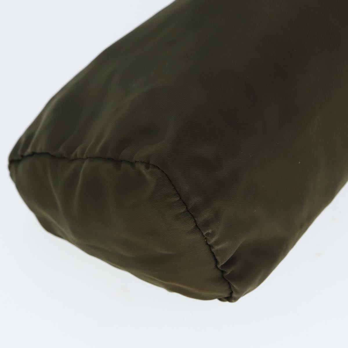 PRADA Pouch Nylon Khaki Auth 80183