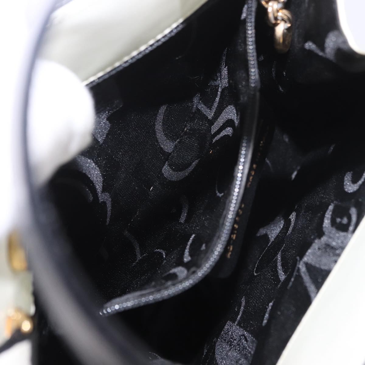 Salvatore Ferragamo Gancini Hand Bag Patent leather 2way Black Auth 80608