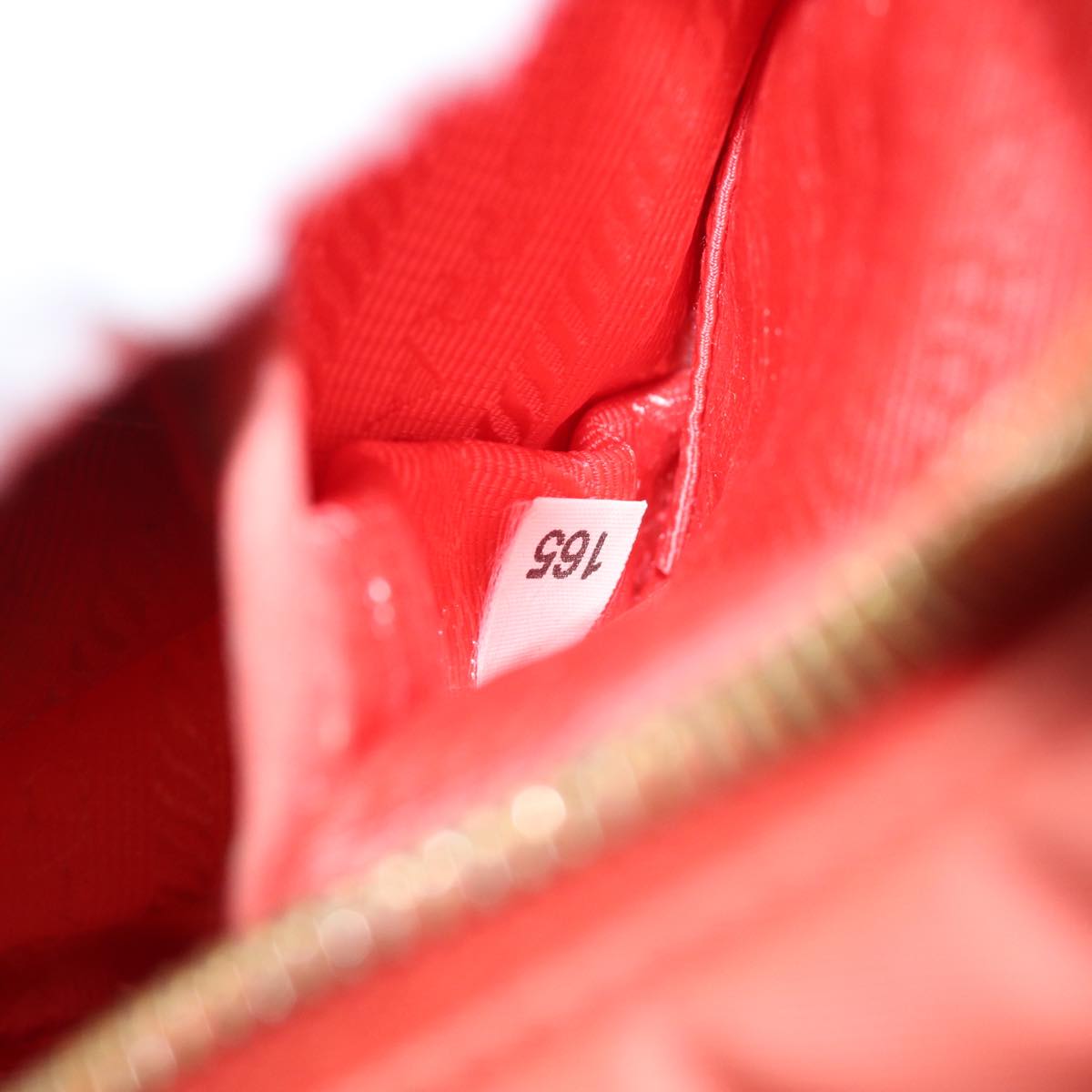 PRADA Ribbon Shoulder Bag Nylon Orange Auth 80629