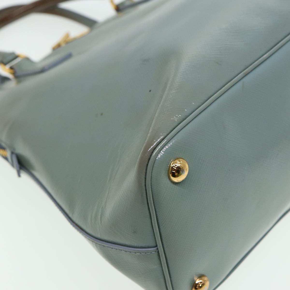 PRADA Hand Bag Safiano leather 2way Blue Auth 80864