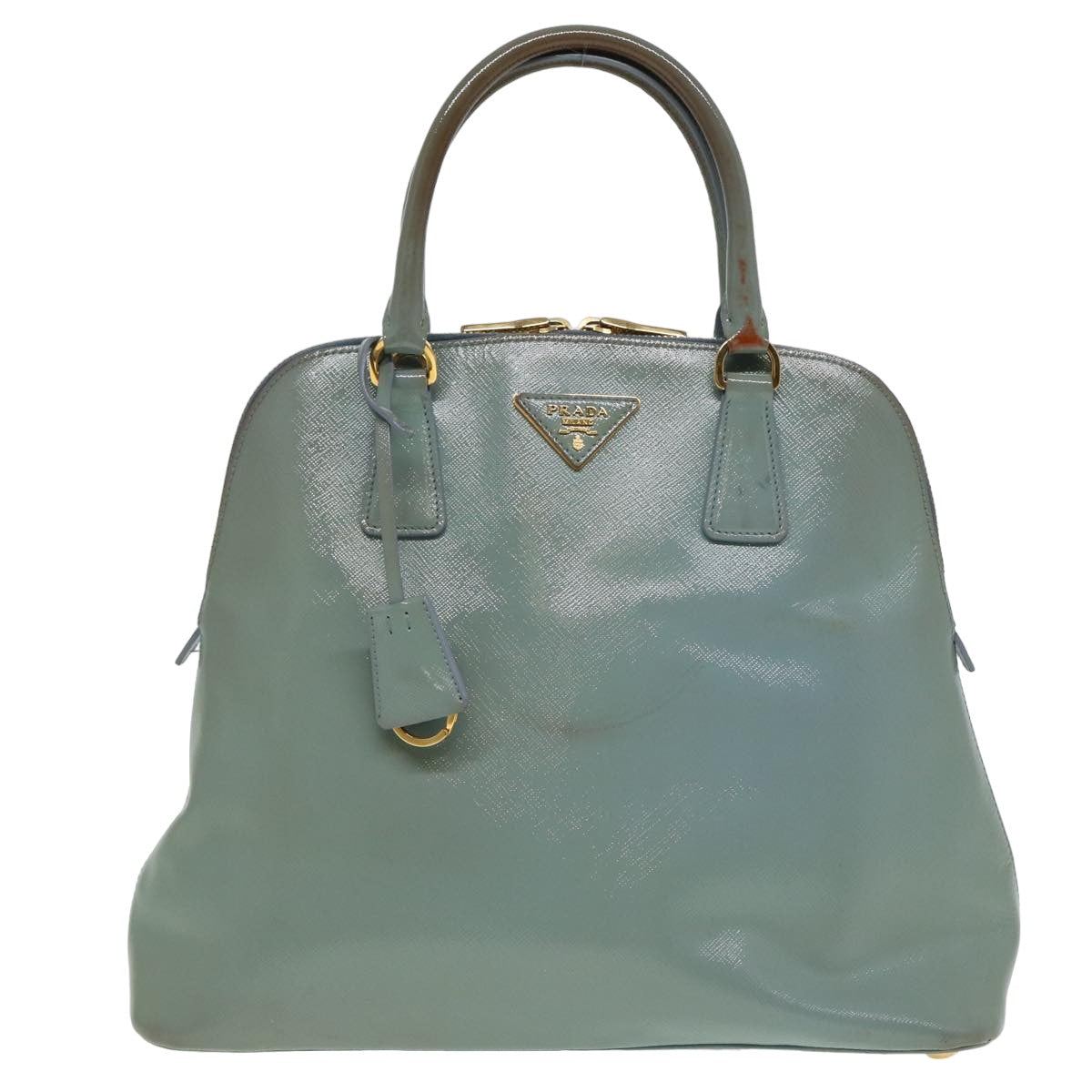 PRADA Hand Bag Safiano leather 2way Blue Auth 80864