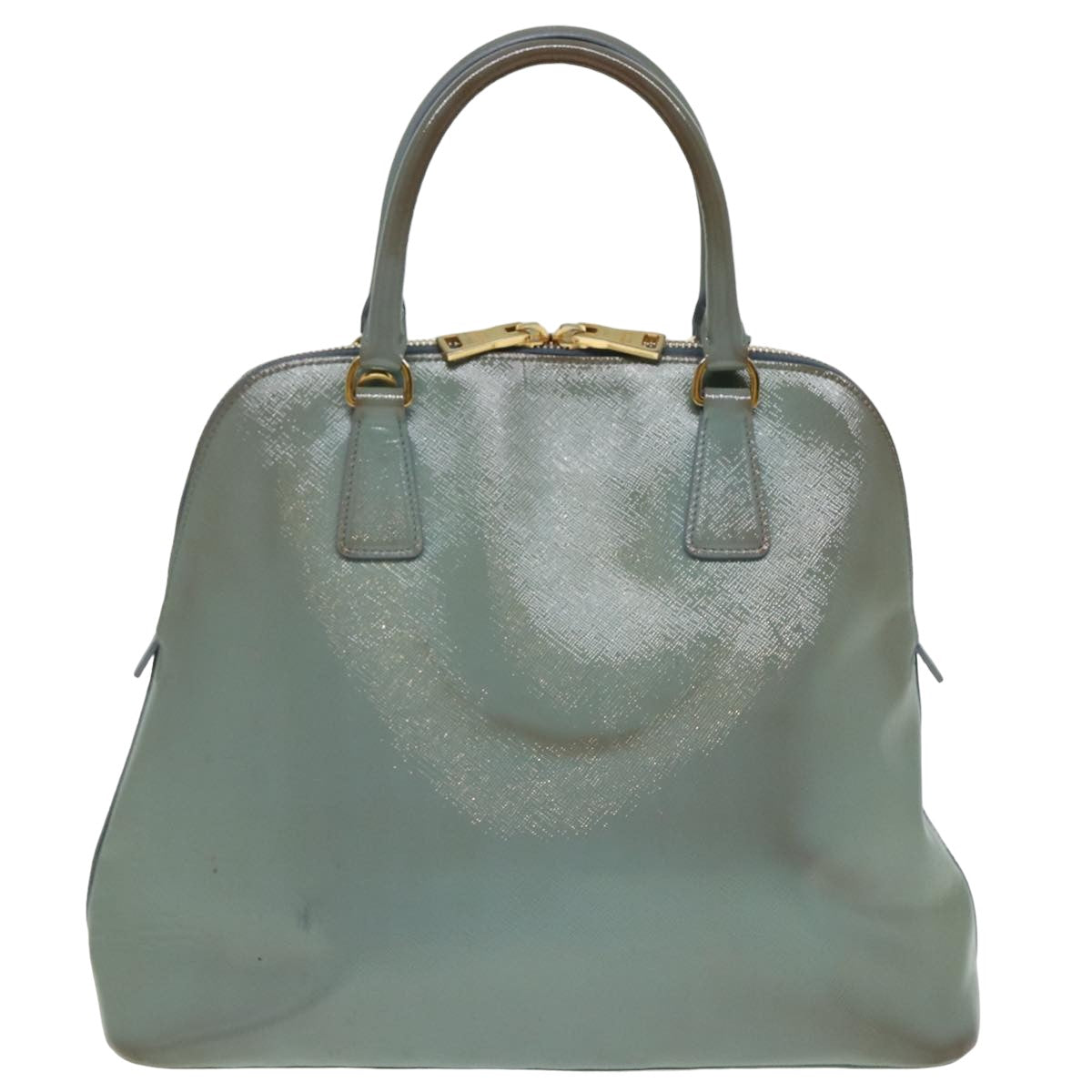 PRADA Hand Bag Safiano leather 2way Blue Auth 80864