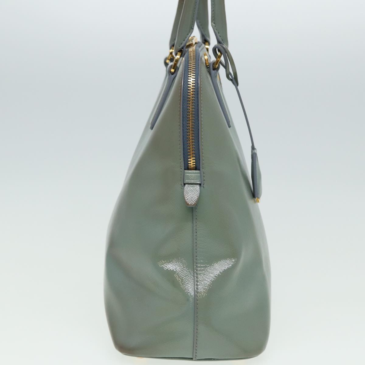PRADA Hand Bag Safiano leather 2way Blue Auth 80864