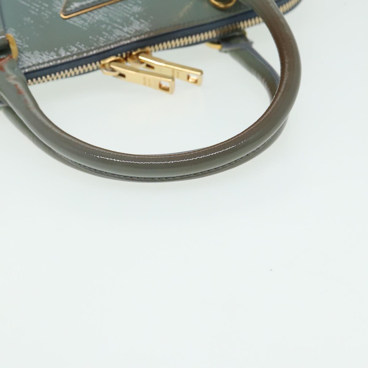 PRADA Hand Bag Safiano leather 2way Blue Auth 80864