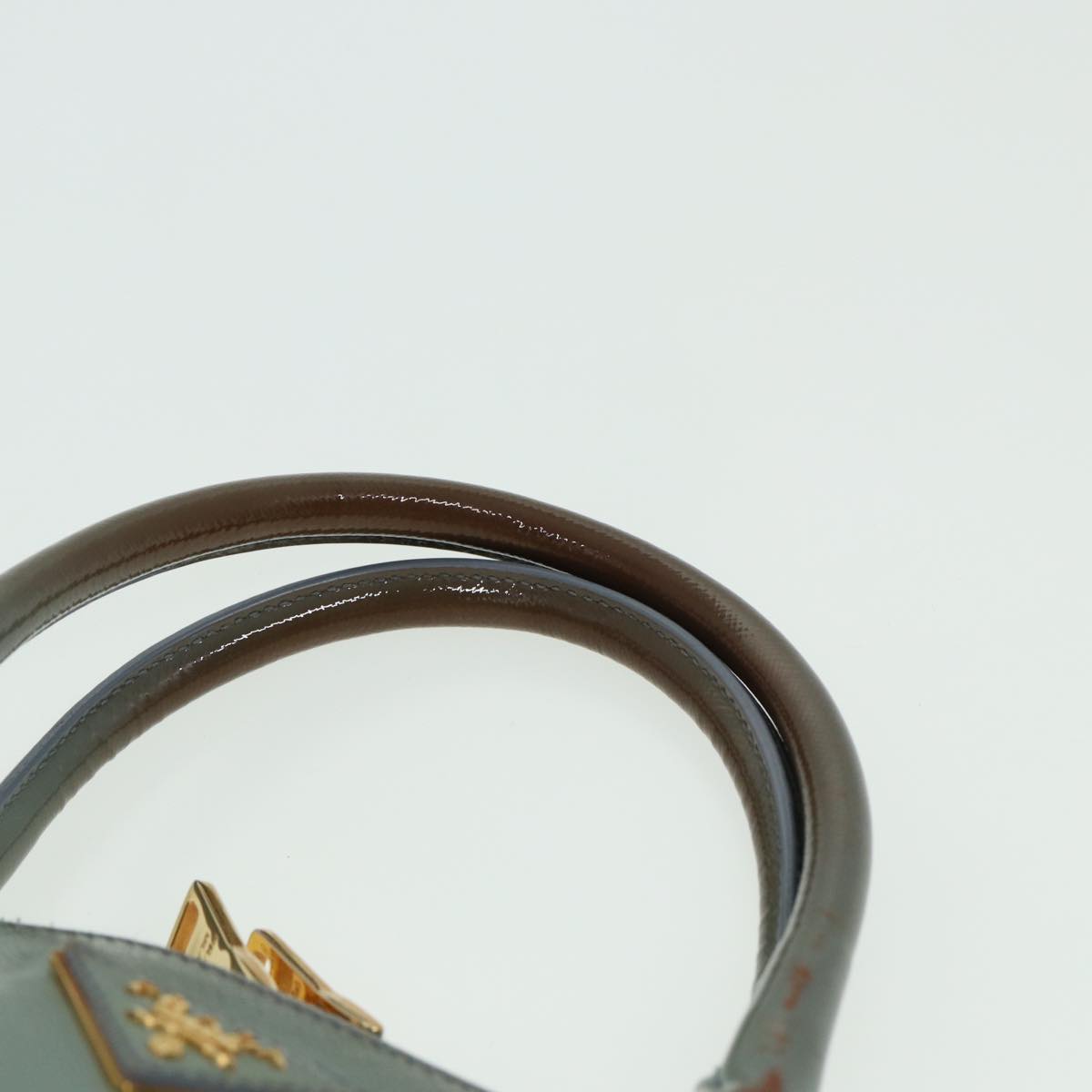 PRADA Hand Bag Safiano leather 2way Blue Auth 80864