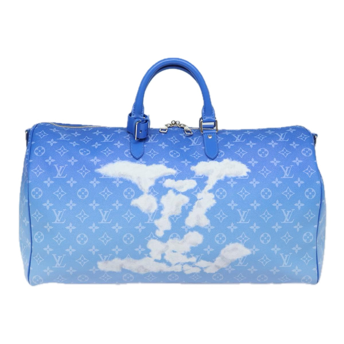 LOUIS VUITTON Monogram Clouds Keepall Bandouliere 50 Bag M45428 LV Auth 80910SAV
