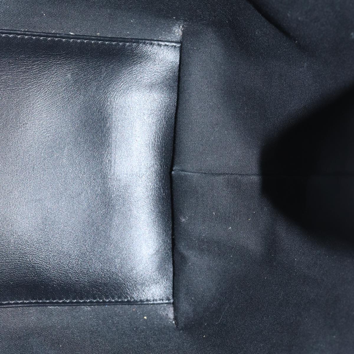 BALENCIAGA Navy Cabas Hand Bag Leather Gray 339933 Auth 80962M