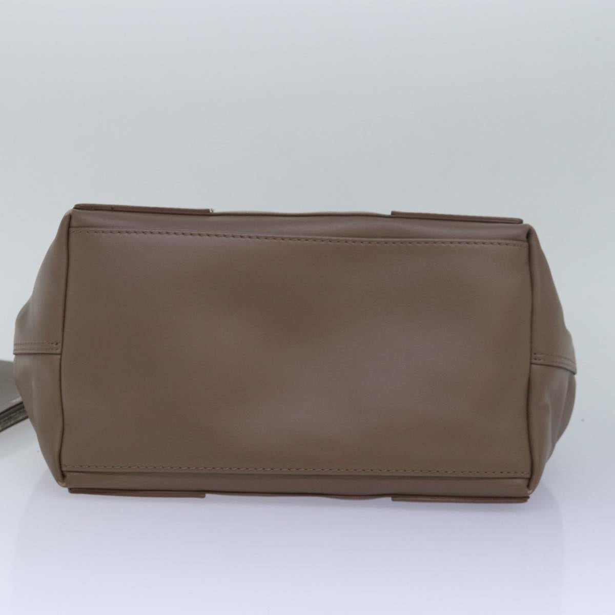 BALENCIAGA Navy Cabas Hand Bag Leather Gray 339933 Auth 80962M