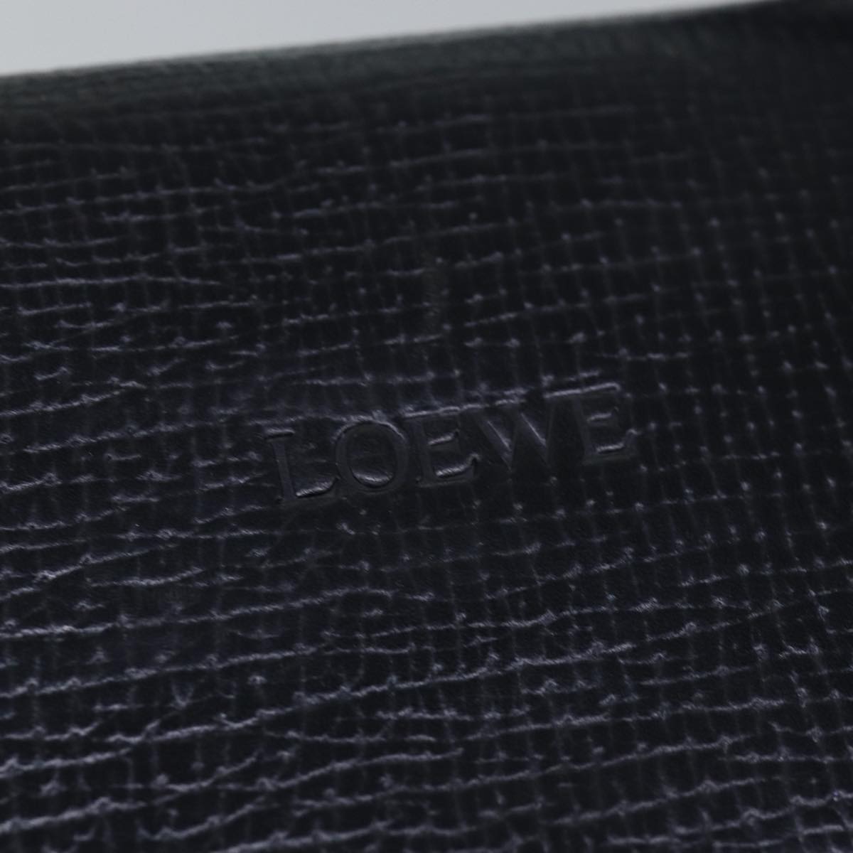 LOEWE Hand Bag Leather 2way Black Auth 80978