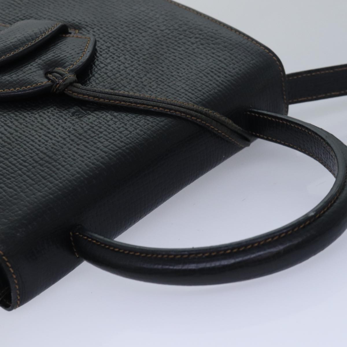 LOEWE Hand Bag Leather 2way Black Auth 80978