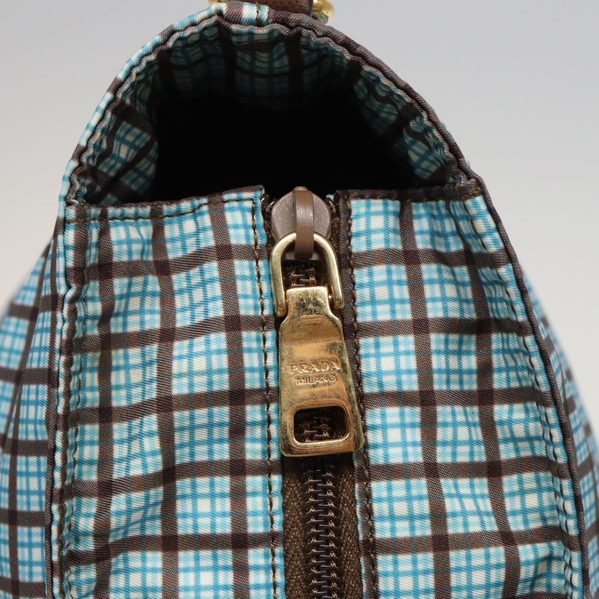 PRADA Hand Bag Nylon 2way Light Blue B2600G Auth 80981V