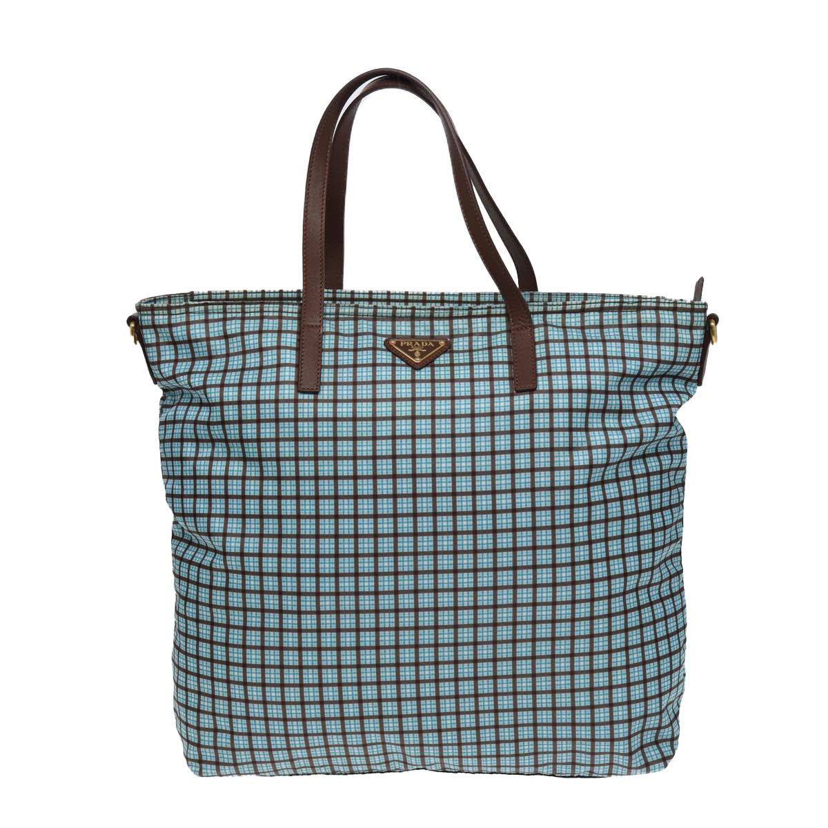 PRADA Hand Bag Nylon 2way Light Blue B2600G Auth 80981V