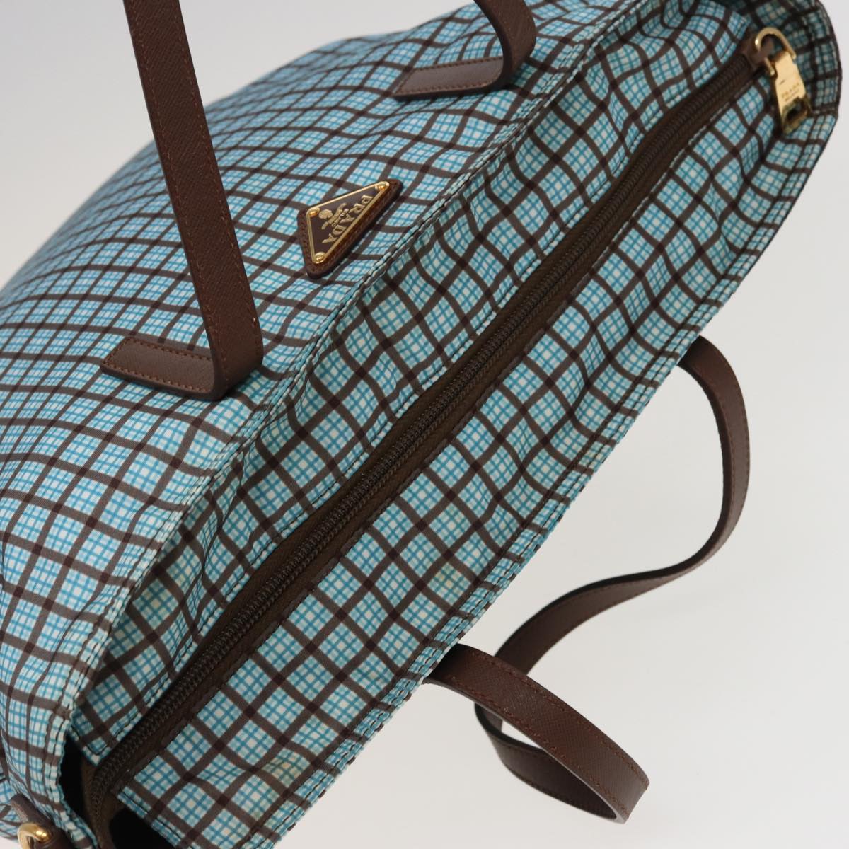 PRADA Hand Bag Nylon 2way Light Blue B2600G Auth 80981V