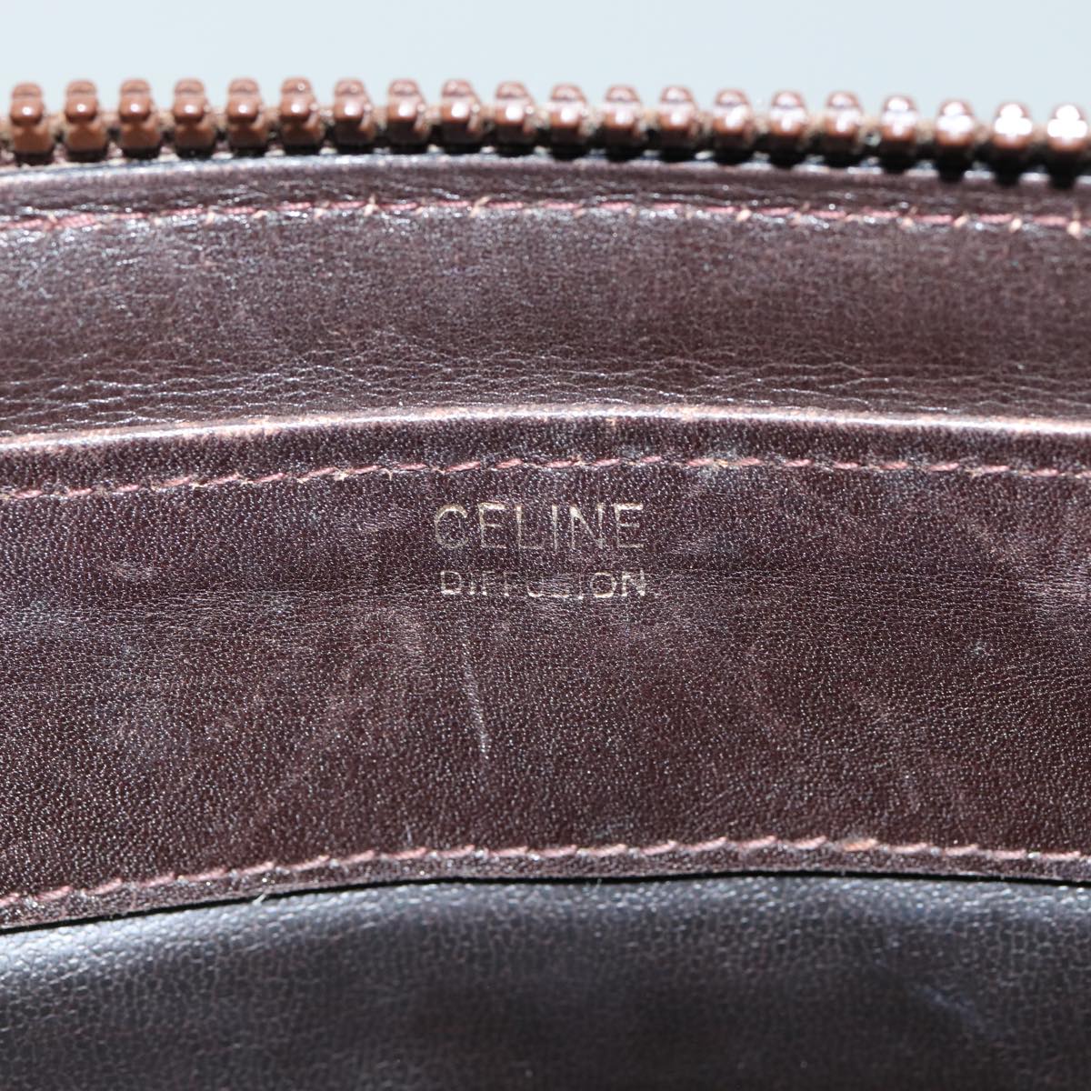 CELINE C Sulky Shoulder Bag Canvas Beige Brown Auth 81007