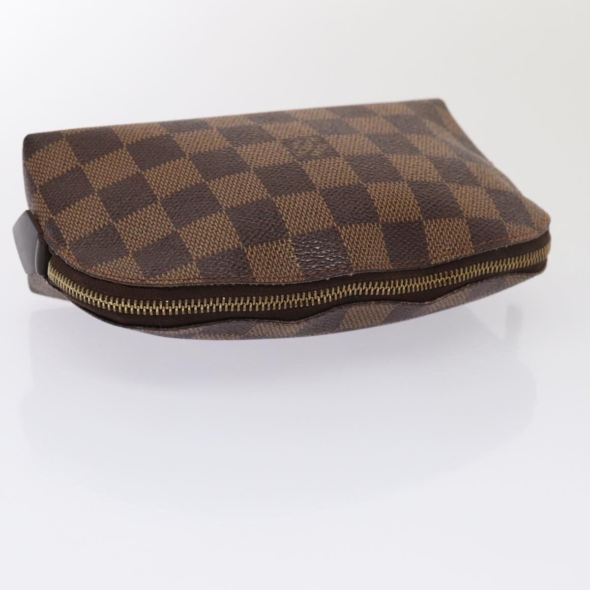 LOUIS VUITTON Damier Ebene Pochette Cosmetic PM Pouch N47516 LV Auth 81069