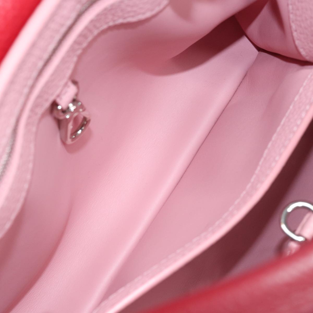 LOUIS VUITTON Capusine BB Hand Bag Taurillon Leather 2way Red Pink Auth 81113SAM