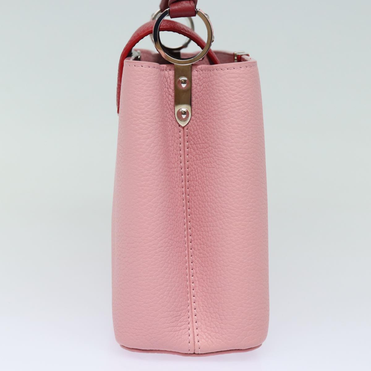 LOUIS VUITTON Capusine BB Hand Bag Taurillon Leather 2way Red Pink Auth 81113SAM