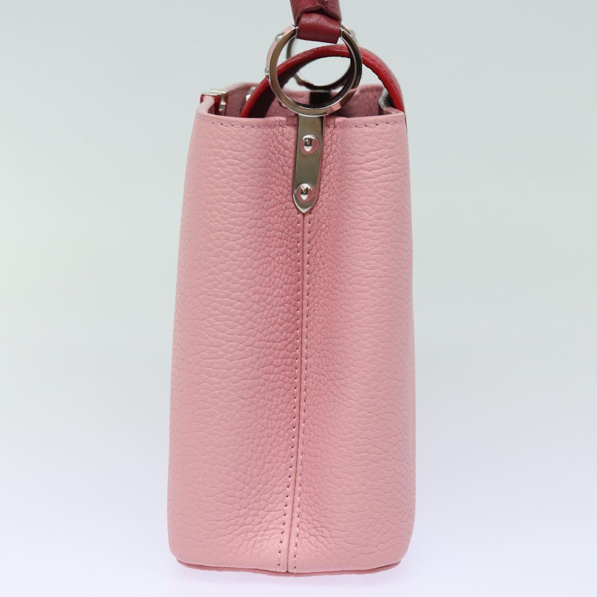 LOUIS VUITTON Capusine BB Hand Bag Taurillon Leather 2way Red Pink Auth 81113SAM