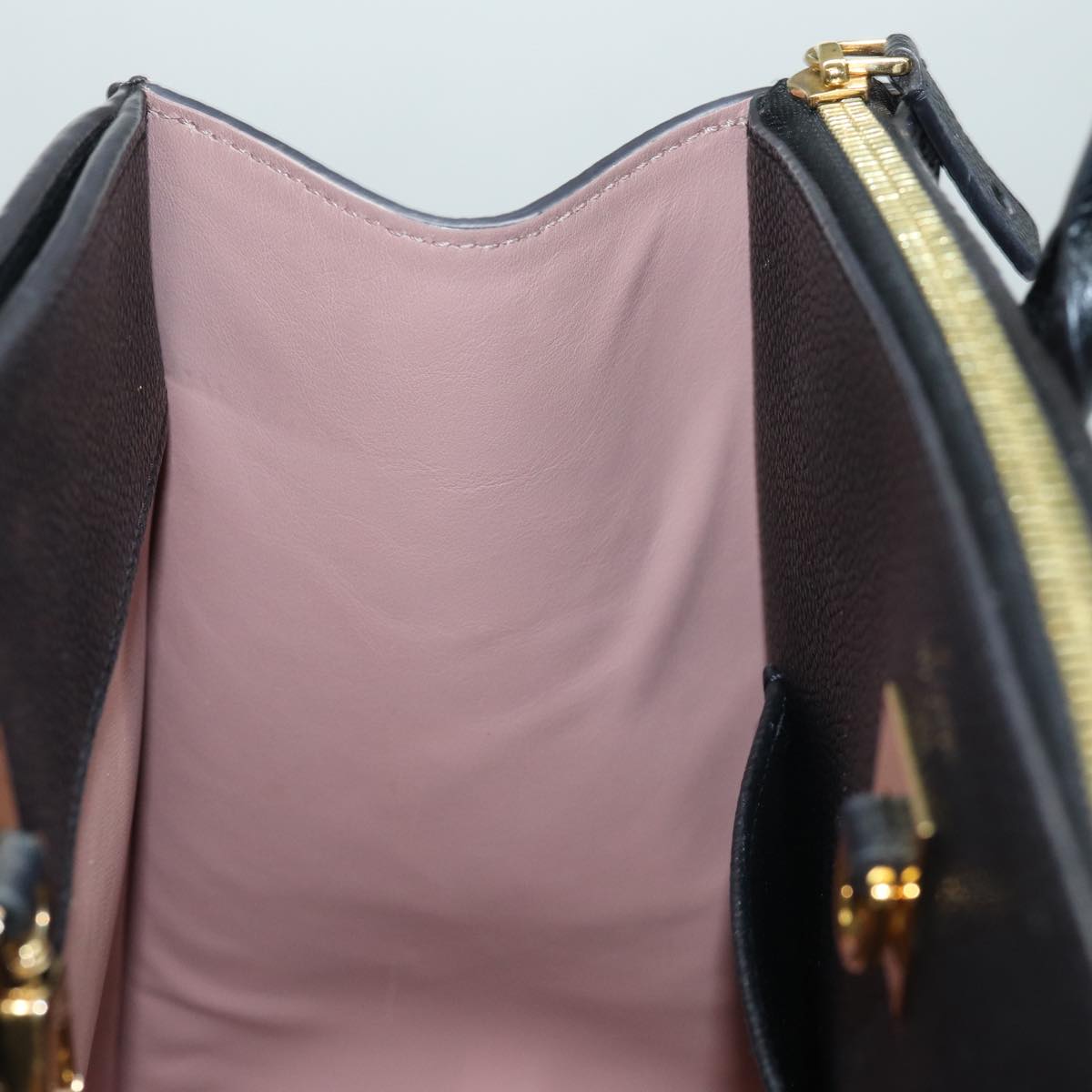 LOUIS VUITTON City Steamer PM Hand Bag Leather Noir Magnolia M51590 Auth 81144V