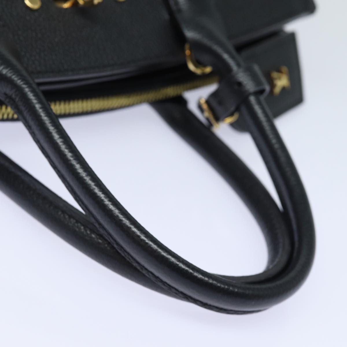 LOUIS VUITTON City Steamer PM Hand Bag Leather Noir Magnolia M51590 Auth 81144V