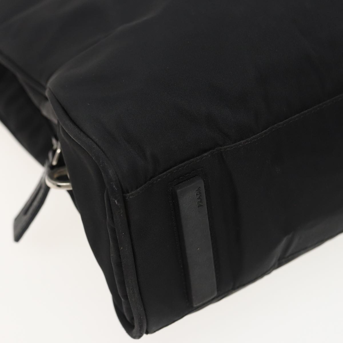 PRADA Tote Bag Nylon Black Auth 81168