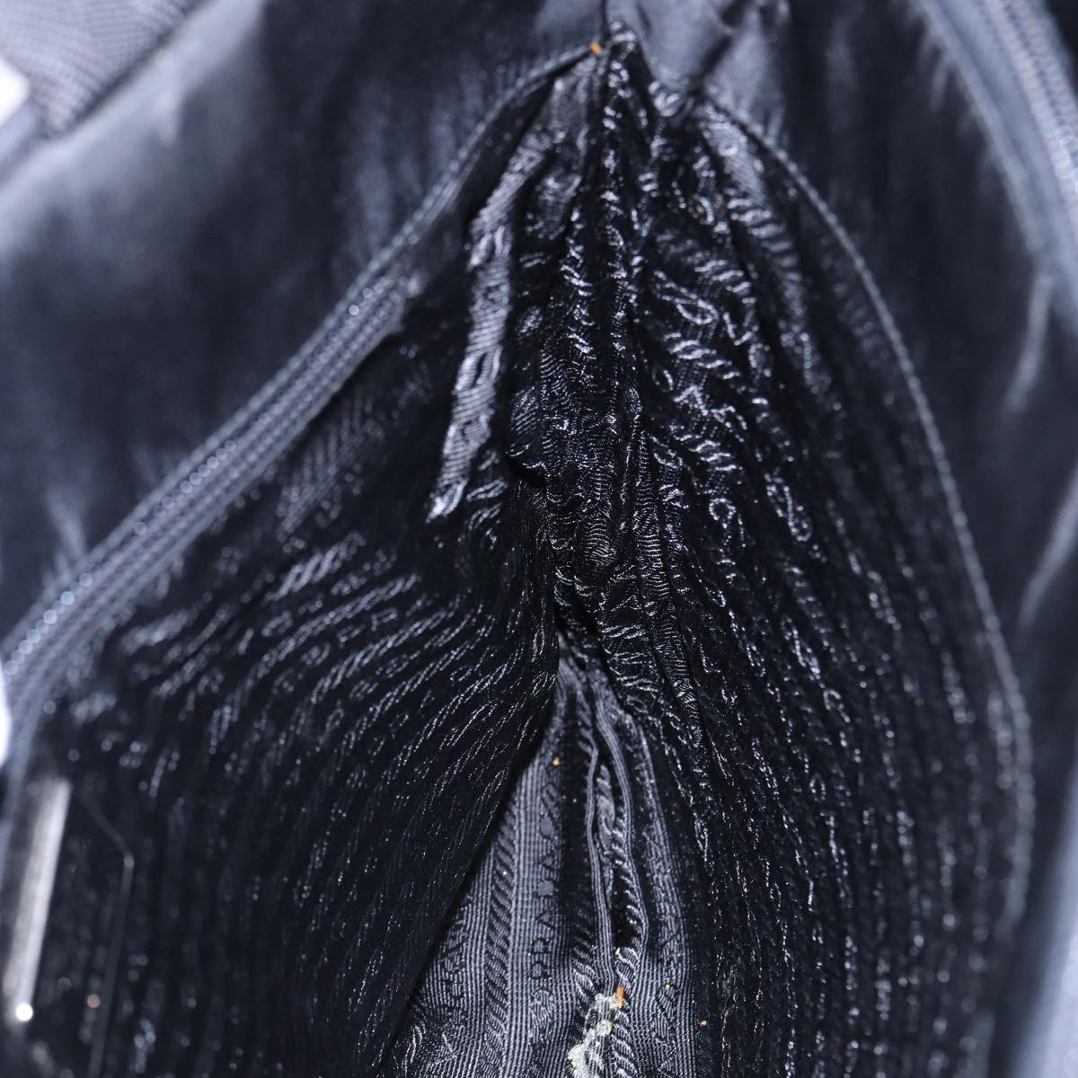 PRADA Tote Bag Nylon Black Auth 81168